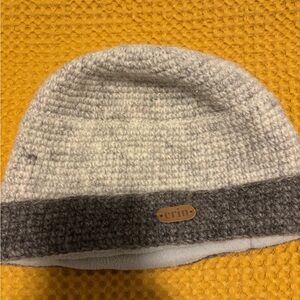 Erin London Gray and Cream Knit Hat
